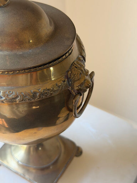 1764 Brass Urn w/ Lion Motifs