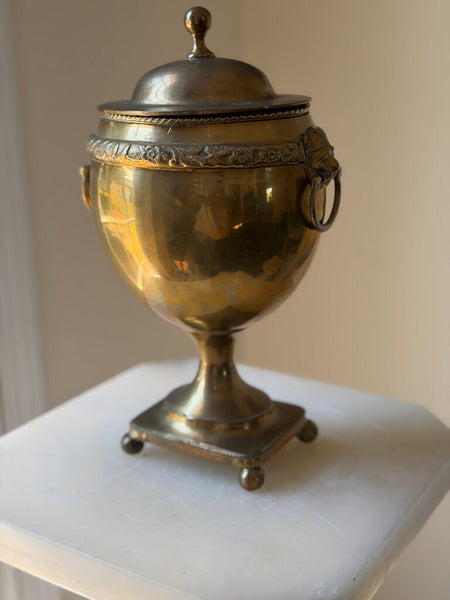 1764 Brass Urn w/ Lion Motifs