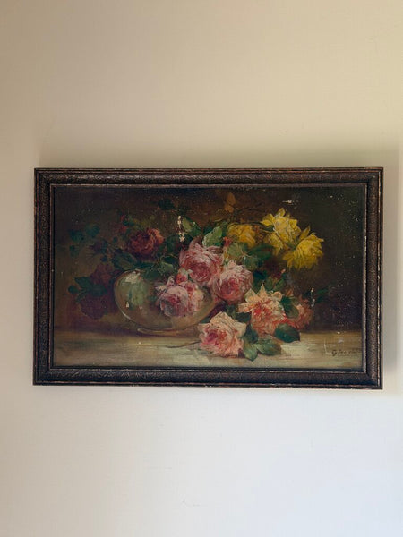 0988 Chippy 19th C. Floral Painting