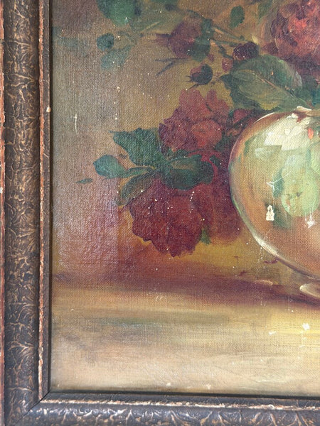0988 Chippy 19th C. Floral Painting
