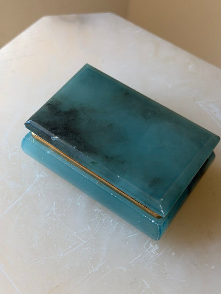 1682 Blue Alabaster Box