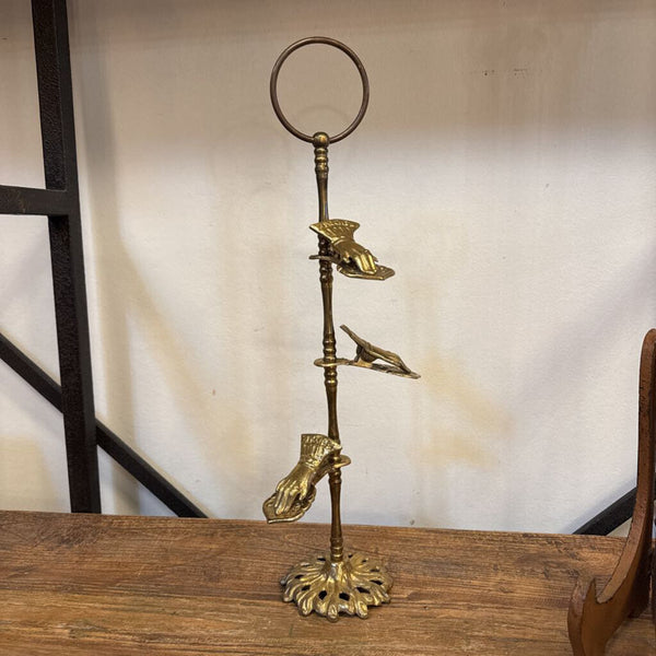 BRASS HAND HOLDER 17" TALL