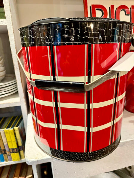 JFV ~ Vintage Large Poloron Plaid Cooler