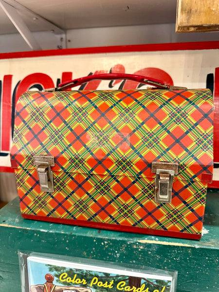 JFV ~ Vintage plaid lunchpail