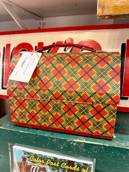 JFV ~ Vintage plaid lunchpail