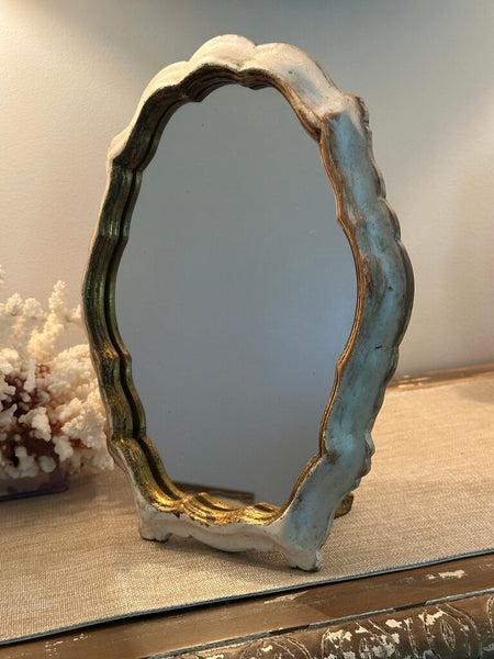 SCALLOPED FLORENTINE TABLE MIRROR
