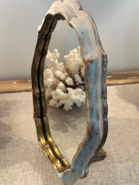 SCALLOPED FLORENTINE TABLE MIRROR