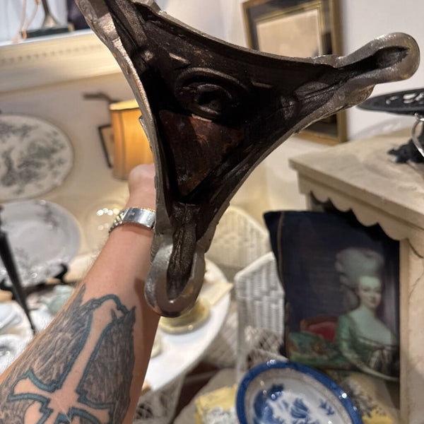 19th century French silver plate candlesticks from a church. Selling as a pair