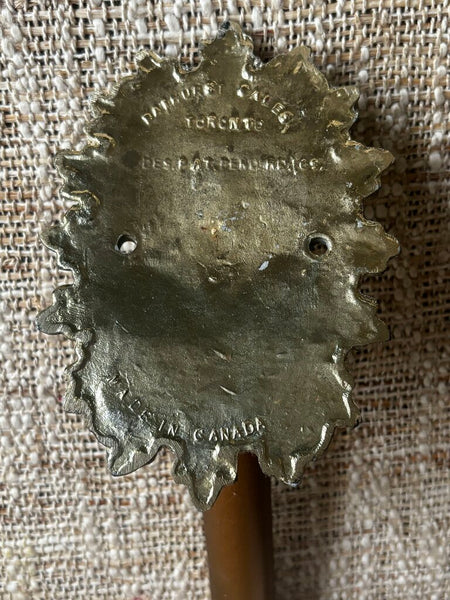 1969 Brass and Wood Wall Hook