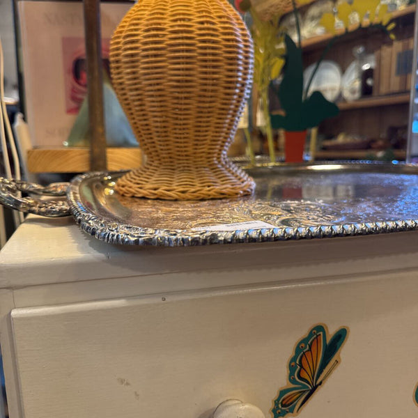 Silverplate tray with handles (in store pick up only)