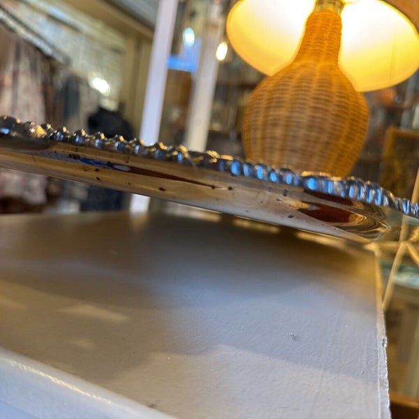 Silverplate tray with handles (in store pick up only)