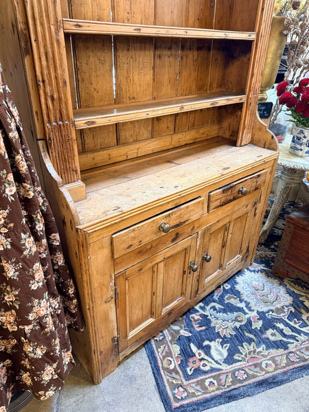 VINTAGE PINE WELSH HUTCH 50"W 18" DEEP 82" TALL IN STORE PICK UP ONLY