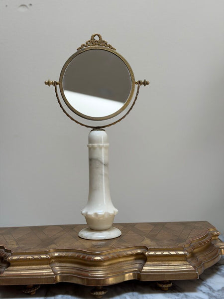 1862 Marble Column Vanity Double Sided Mirror
