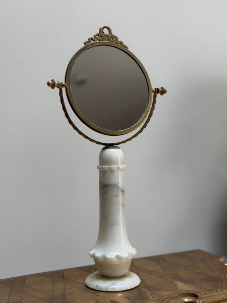 1862 Marble Column Vanity Double Sided Mirror