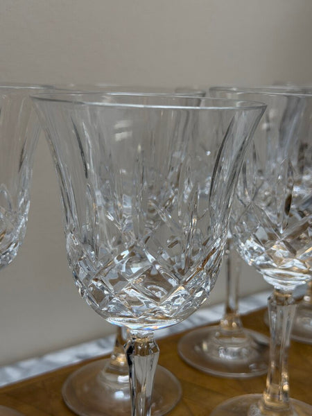 1708 Set of 9 Crystal Wine Glasses