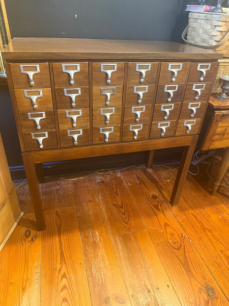 24 Drawer Card Catalog 38.5W 40H 20D IN STORE PICKUP ONLY