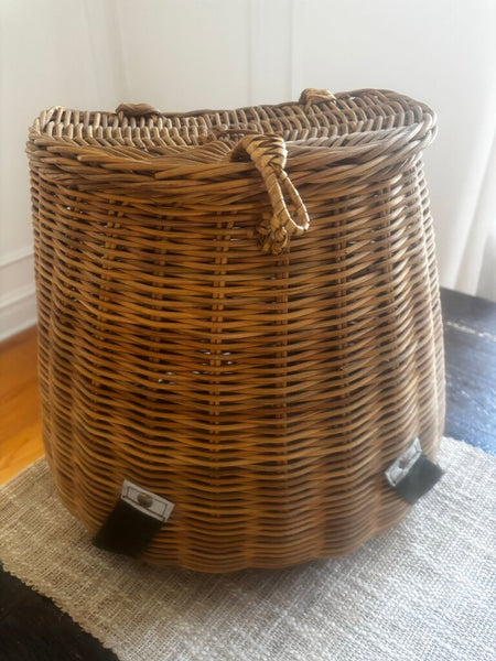 Vintage Wicker Fishing Basket