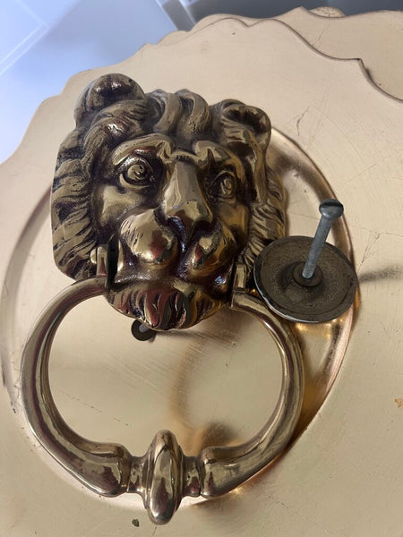 Vintage Brass Lion Doorknocker