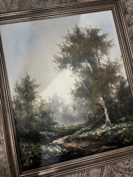 Vintage 1979 Framed Landscape Painting Signed 27x23