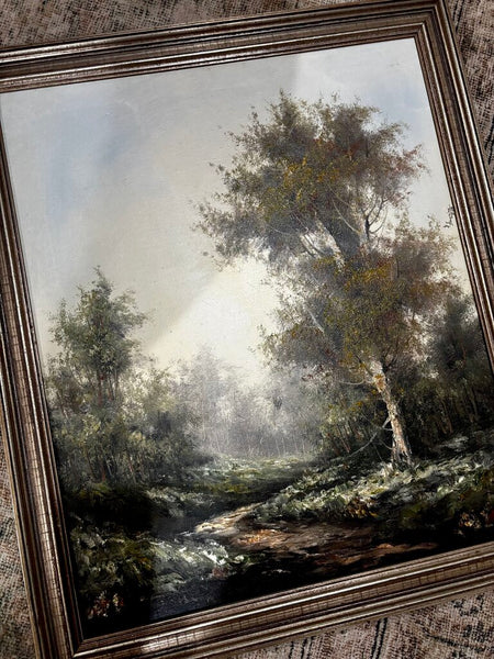 Vintage 1979 Framed Landscape Painting Signed 27x23