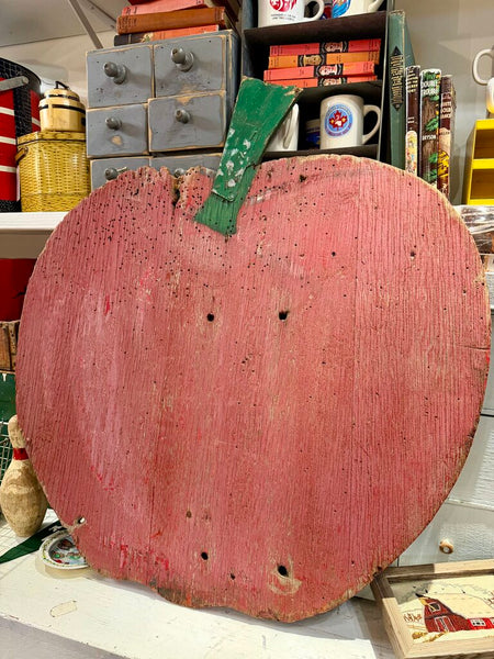 JFV ~ Vintage Apple Orchard cut out apple sign .32" by 36" IN STORE PICKUP ONLY