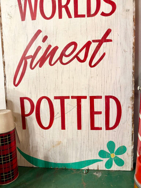 JFV ~ Vintage DAHLIA ~ GERANIUM SIGN IN STORE PICK UP ONLY